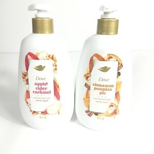 Dove Holiday Hand Soap Set Fall Scents Apple Cider Caramel Pumpkin Pie NEW